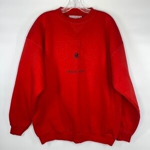 Vintage SANTEE HVYWT Grand View Wisconsin Red Crew Sweatshirt XL